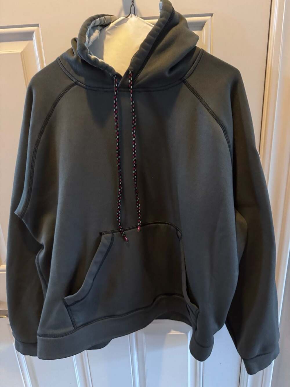Craftsman Mens Gray Fleece Lined Pullover Hoodie Sweatshirt Size L